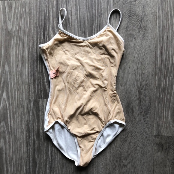 Mirella Camisole Princess Seam Leotard White - Picture 6 of 9